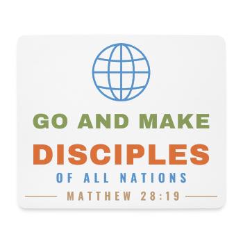 Go and Make Disciples – Matthew 28:19 - Mousepad (Querformat) - Weiß - Vorne