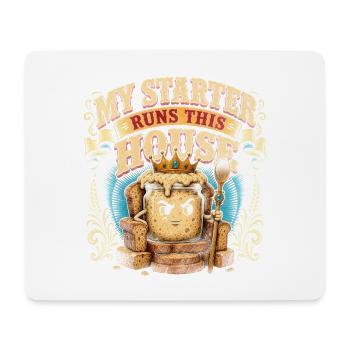 Sauerteig Brot Backen Starter König - Mousepad (Querformat) - Weiß - Vorne
