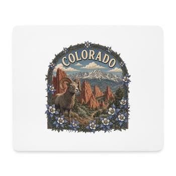 Colorado – USA State National Park Vintage Art - Mousepad (Querformat) - Weiß - Vorne