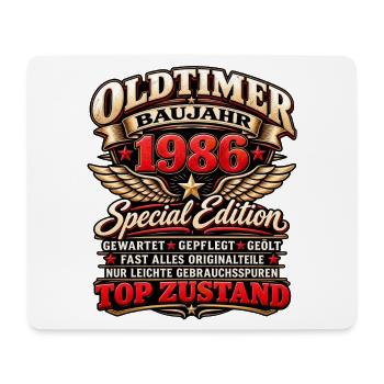 Oldtimer Baujahr 1986 – Vintage Special Edition - Mousepad (Querformat) - Weiß - Vorne