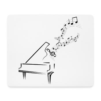 Musiknoten Musik Musiker Notenschlüssel Noten - Mousepad (Querformat) - Weiß - Vorne