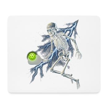 Blitzskelett-Pickleball - Mousepad (Querformat) - Weiß - Vorne