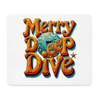 Merry Deep Dive Weihnachts-Tauch-Urlaub - Mousepad (Querformat) - Weiß - Vorne