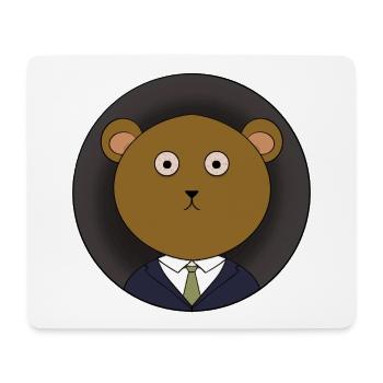 Müder Bär - Mousepad (Querformat) - Weiß - Vorne