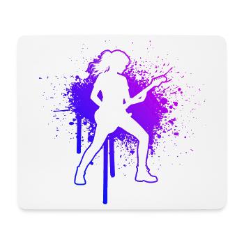 Geschenkidee für eine Gitarrenspielerin mit Guitar - Mousepad (Querformat) - Weiß - Vorne