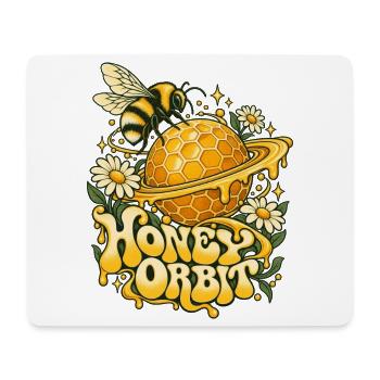 Honigplanet Biene Orbit - Mousepad (Querformat) - Weiß - Vorne