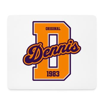 Dennis 1983 Original Retro College Design - Mousepad (Querformat) - Weiß - Vorne