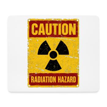 Strahlenwarnschild Radioaktiv - Nuklear - Caution - Mousepad (Querformat) - Weiß - Vorne