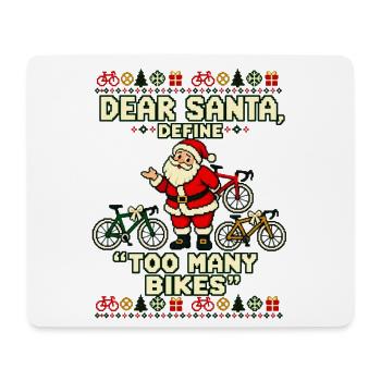 Weihnachten Rennrad Fahrrad Humor - Mousepad (Querformat) - Weiß - Vorne