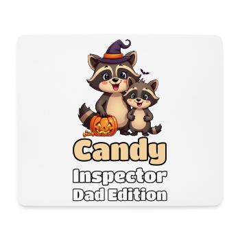 Candy Inspector, Dad Edition – Halloween Waschbär - Mousepad (Querformat) - Weiß - Vorne