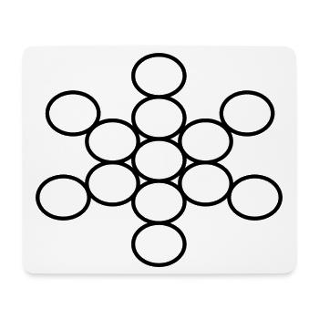 Lebensfrucht – Heilige Geometrie - Mousepad (Querformat) - Weiß - Vorne