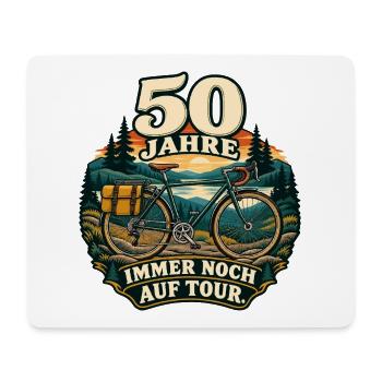 50 Jahre Radreise Immer Noch Auf Tour - Mousepad (Querformat) - Weiß - Vorne