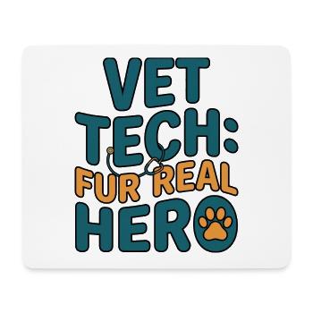 Fur Real Hero – Hunderettungsabzeichen - Mousepad (Querformat) - Weiß - Vorne