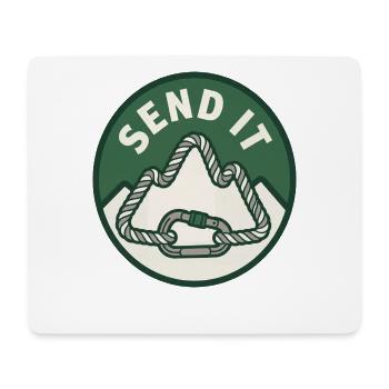 Senden Sie es oder bereuen Sie es – Abenteuerabzeichen - Mousepad (Querformat) - Weiß - Vorne