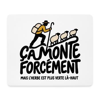Es geht unvermeidlich nach oben – Humor Transhumanz Montagne - Mousepad (Querformat) - Weiß - Vorne