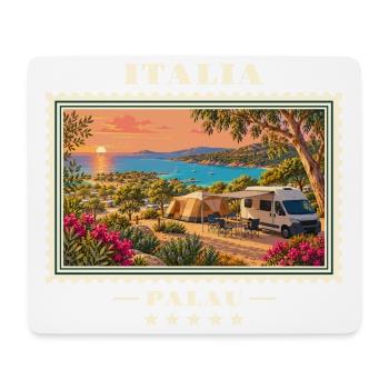 Italien Palau Camping Vintage Reisemarke - Mousepad (Querformat) - Weiß - Vorne