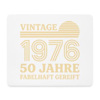 Vintage 1976 50. Geburtstag fabelhaft gereift - Mousepad (Querformat) - Weiß - Vorne