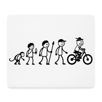  MTB-Bike Mountainbiker Strichmänchen Mountainbike - Mousepad (Querformat) - Weiß - Vorne