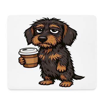 Rauhaardackel Dackel Dackelbesitzer Teckel Tekkel - Mousepad (Querformat) - Weiß - Vorne