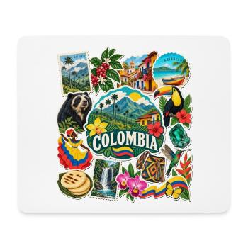 Kolumbien Reisesticker - Mousepad (Querformat) - Weiß - Vorne