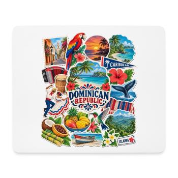 Dominikanische Republik Sticker - Mousepad (Querformat) - Weiß - Vorne