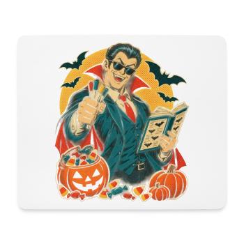 Halloween-Geist-Lehrer mit Whiteboard-Marker - Mousepad (Querformat) - Weiß - Vorne