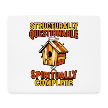 Strukturell fragwürdig, spirituell vollständig - Mousepad (Querformat) - Weiß - Vorne