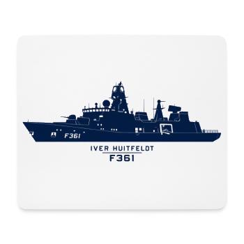 Iver Huitfeldt F361 – Minimalistische Silhouette - Mousepad (Querformat) - Weiß - Vorne