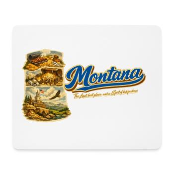 Montana Retro Vintage Big Sky Country Design - Mousepad (Querformat) - Weiß - Vorne