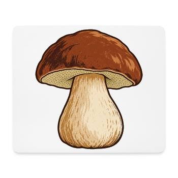 Vintage Steinpilz – Schlichtes Waldmotiv - Mousepad (Querformat) - Weiß - Vorne