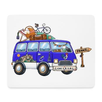 Frankreich Camper Wohnmobil - Mousepad (Querformat) - Weiß - Vorne