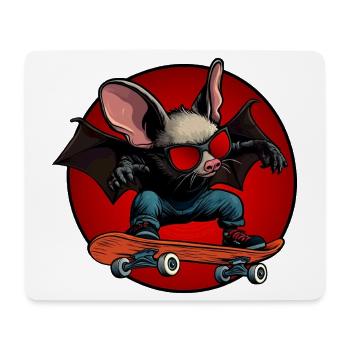 Fledermaus Freestyle - Mousepad (Querformat) - Weiß - Vorne