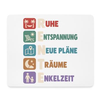 Rente Ruhe Entspannung Neue Pläne Träume Enkelzeit - Mousepad (Querformat) - Weiß - Vorne