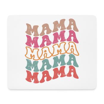 Retro Mama Farbexplosion - Mousepad (Querformat) - Weiß - Vorne