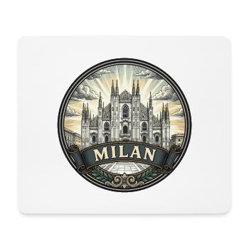 Milan Italien Reiseabzeichen Duomo Vintage-Souvenir - Mousepad (Querformat) - Weiß - Vorne