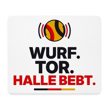 Wurf. Tor. Halle bebt. - Mousepad (Querformat) - Weiß - Vorne