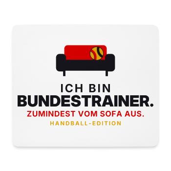 Sofa-Bundestrainer Handball - Mousepad (Querformat) - Weiß - Vorne