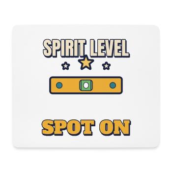 Spirit Level Spot On lustiges DIY-Handwerker-T-Shirt - Mousepad (Querformat) - Weiß - Vorne