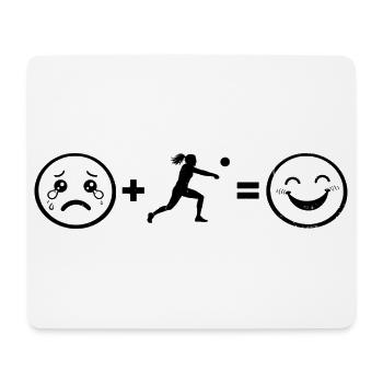 Faustball Geschenkidee für eine Faustballspielerin - Mousepad (Querformat) - Weiß - Vorne