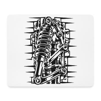 Coilover Diagramm Grafik - Mousepad (Querformat) - Weiß - Vorne