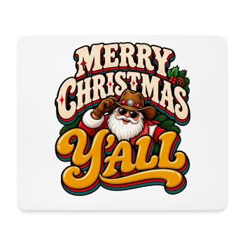 Frohe Weihnachten Yall - Mousepad (Querformat) - Weiß - Vorne