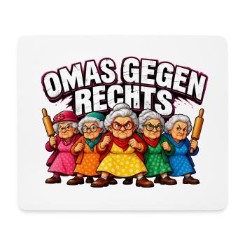 Omas Gegen Rechts Karikatur - Mousepad (Querformat) - Weiß - Vorne