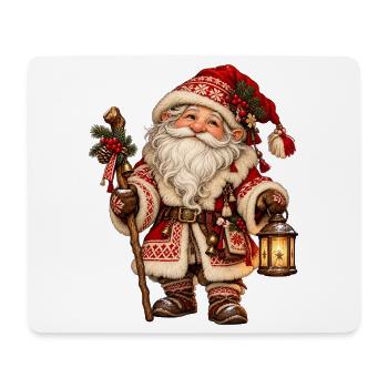 Weihnachts-Domovoi-Slawisches Hausgeist-Design - Mousepad (Querformat) - Weiß - Vorne