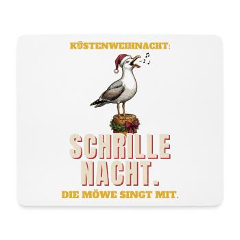 Schrille Nacht mit Möwe - Mousepad (Querformat) - Weiß - Vorne