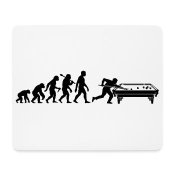 Billiard Evolution Billiardtisch Billiardspieler - Mousepad (Querformat) - Weiß - Vorne
