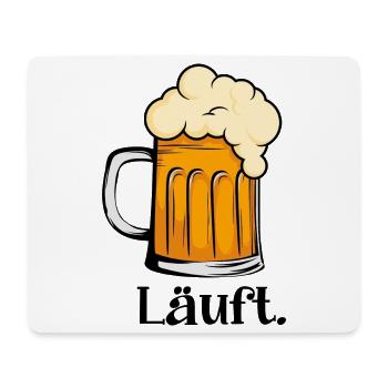 Läuft - Schäumender Bierkrug - Mousepad (Querformat) - Weiß - Vorne