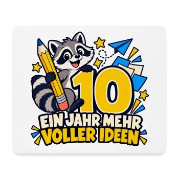 10 Geburtstag – Ein Jahr mehr, voller Ideen - Mousepad (Querformat) - Weiß - Vorne