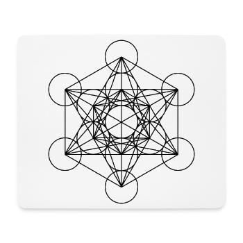 Metatron Cube T-Shirt - Mousepad (Querformat) - Weiß - Vorne