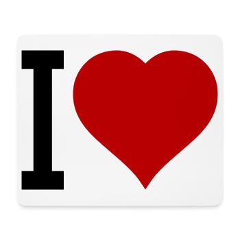 Rotes Herz Symbol - Mousepad (Querformat) - Weiß - Vorne
