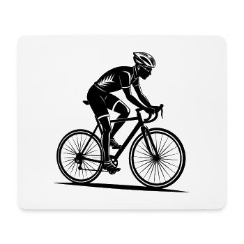 Radradrennen - Mousepad (Querformat) - Weiß - Vorne